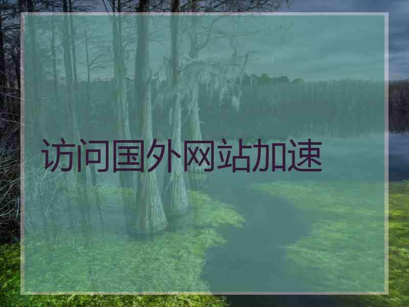 访问国外网站加速