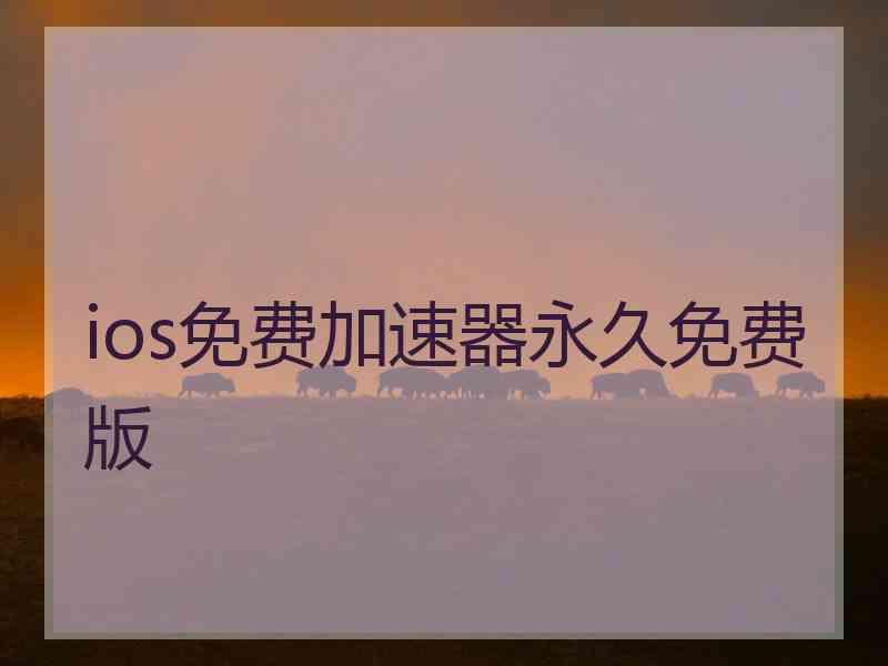 ios免费加速器永久免费版