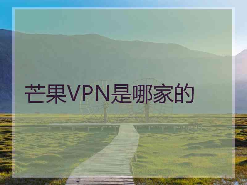 芒果VPN是哪家的