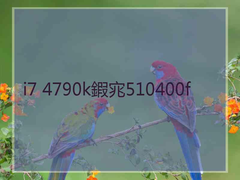 i7 4790k鍜宨510400f