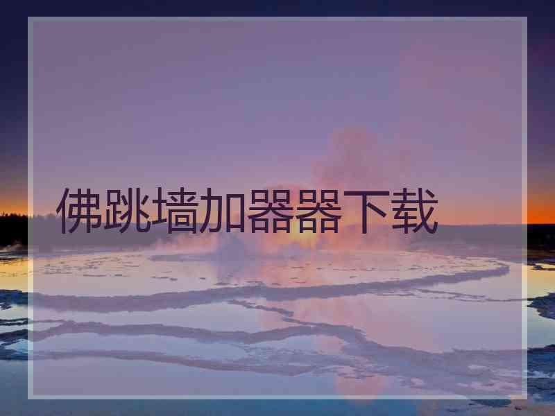 佛跳墙加器器下载