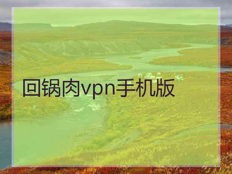 回锅肉vpn手机版