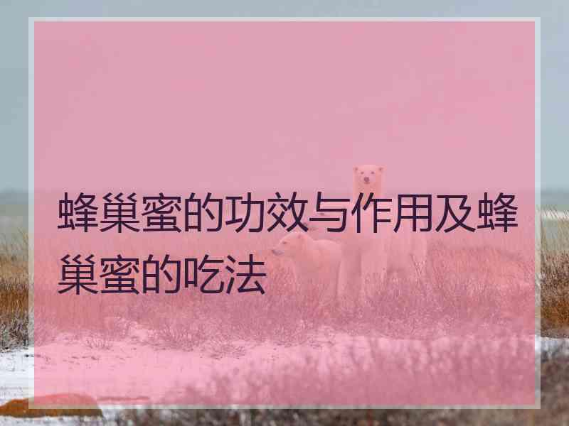蜂巢蜜的功效与作用及蜂巢蜜的吃法