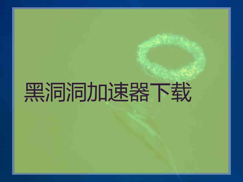 黑洞洞加速器下载