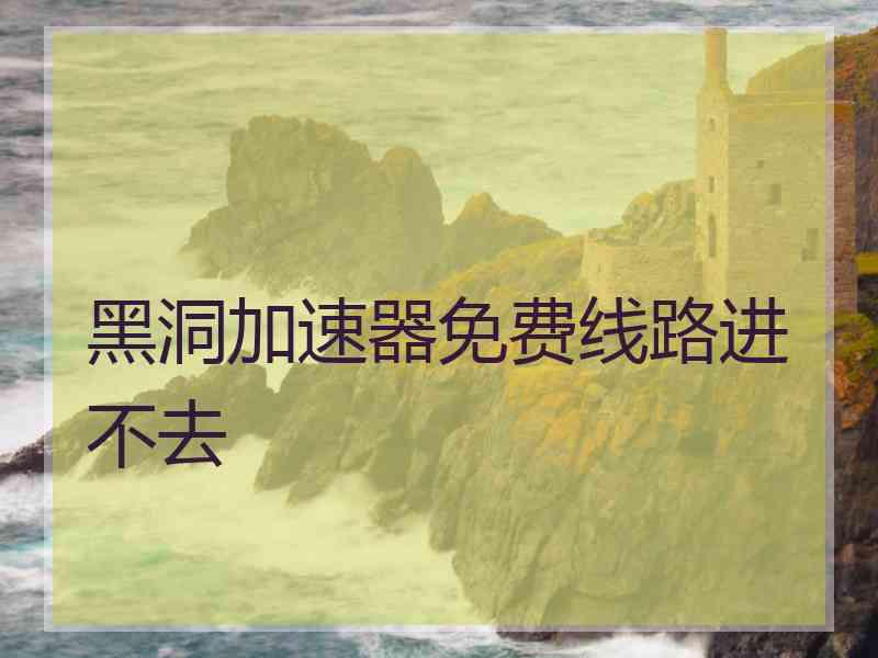黑洞加速器免费线路进不去