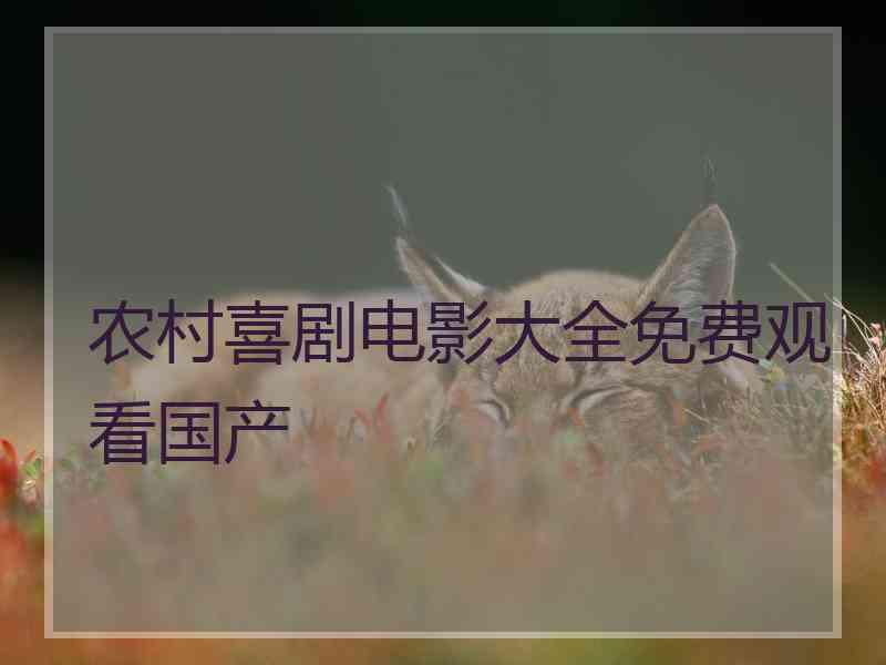 农村喜剧电影大全免费观看国产