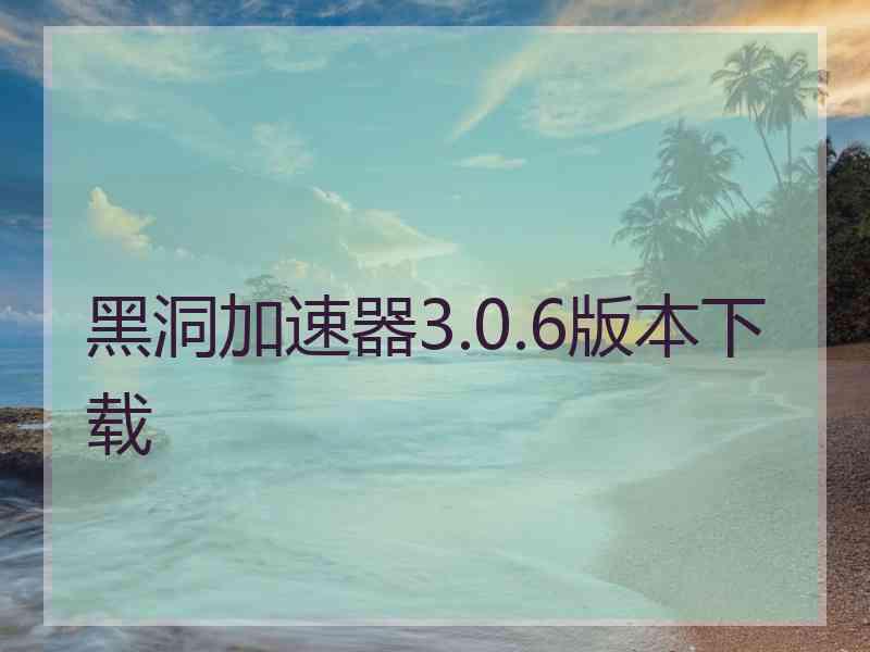 黑洞加速器3.0.6版本下载
