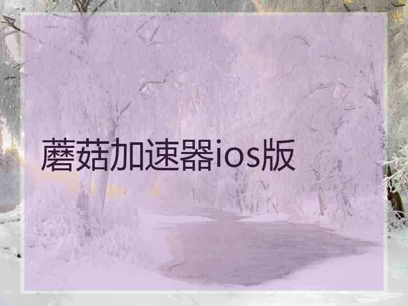 蘑菇加速器ios版