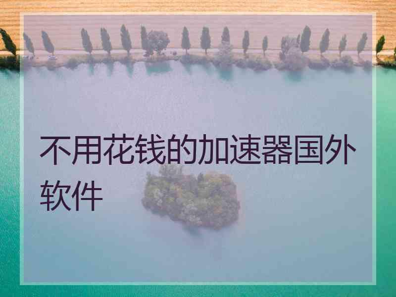 不用花钱的加速器国外软件