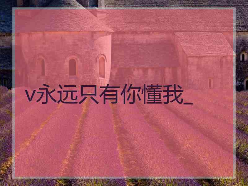 v永远只有你懂我_
