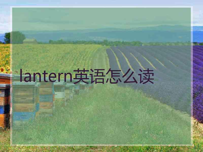lantern英语怎么读