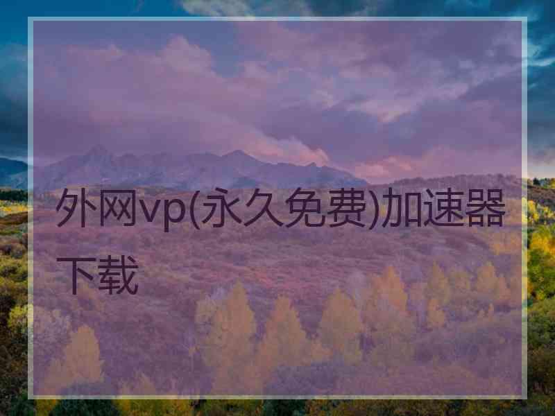 外网vp(永久免费)加速器下载
