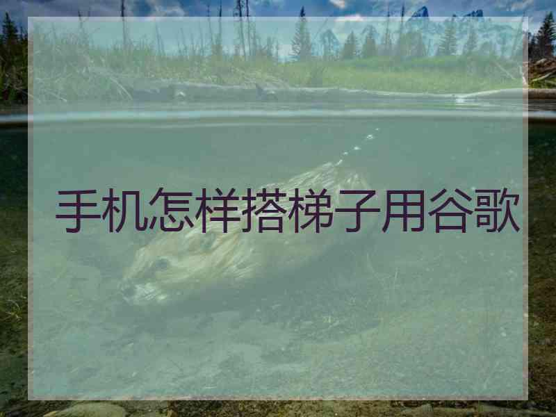 手机怎样搭梯子用谷歌