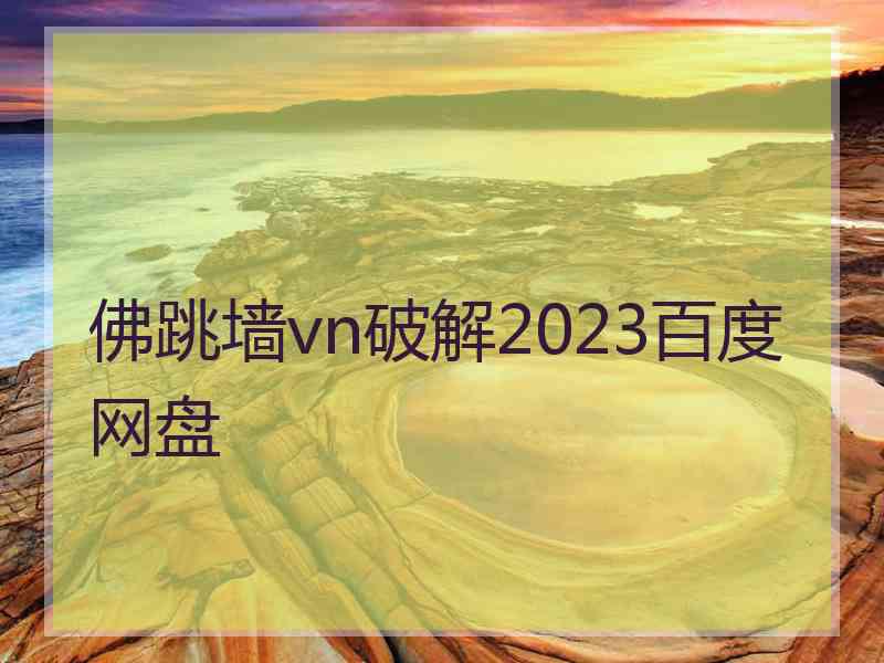 佛跳墙vn破解2023百度网盘