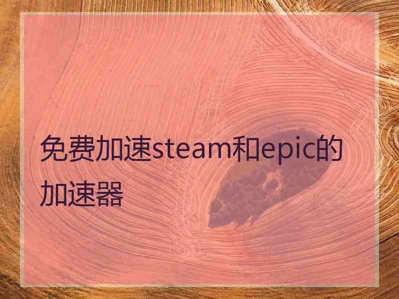 免费加速steam和epic的加速器