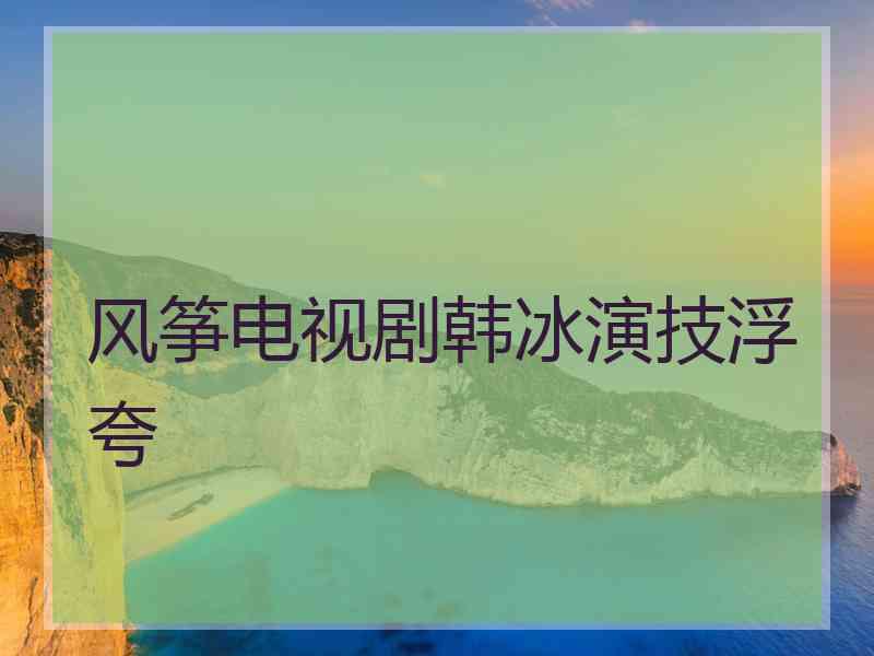 风筝电视剧韩冰演技浮夸