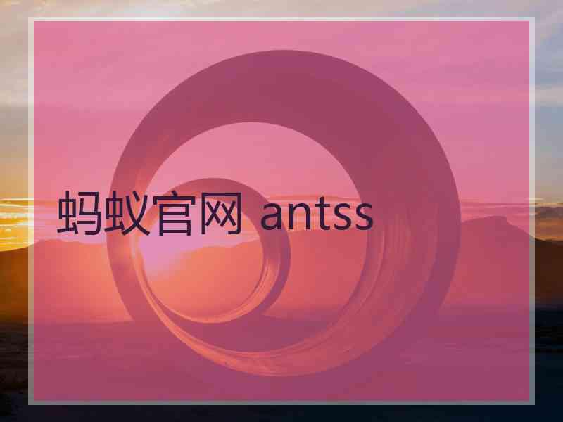 蚂蚁官网 antss