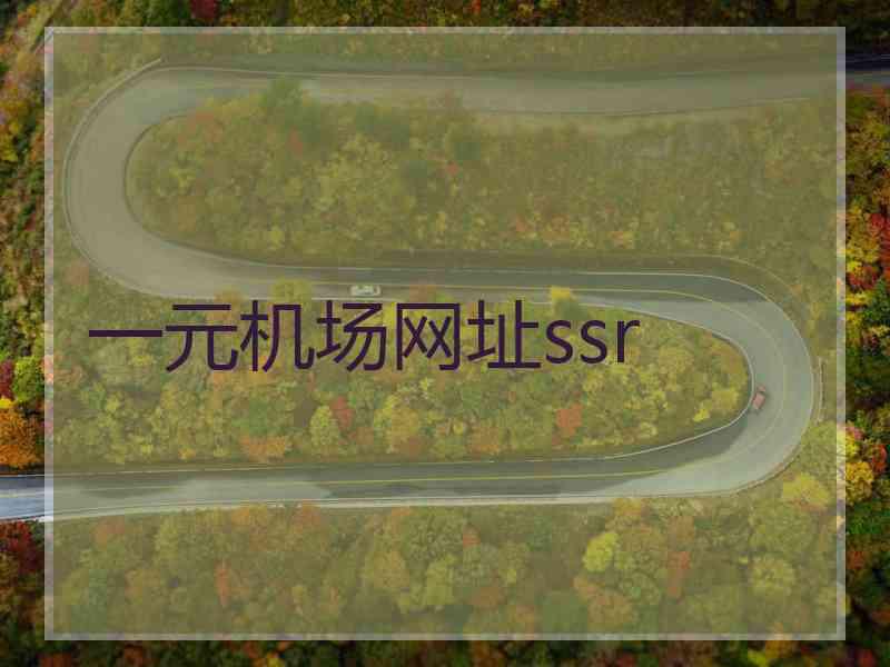 一元机场网址ssr