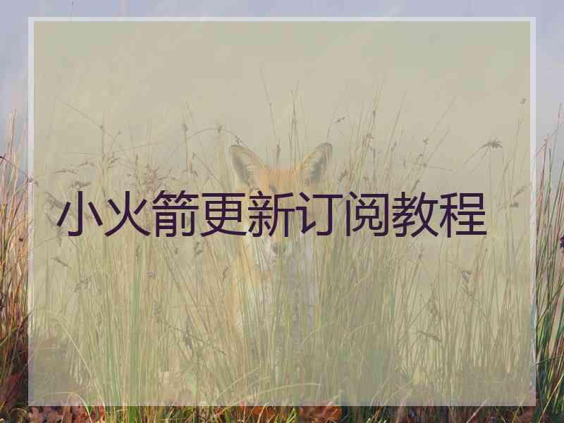 小火箭更新订阅教程