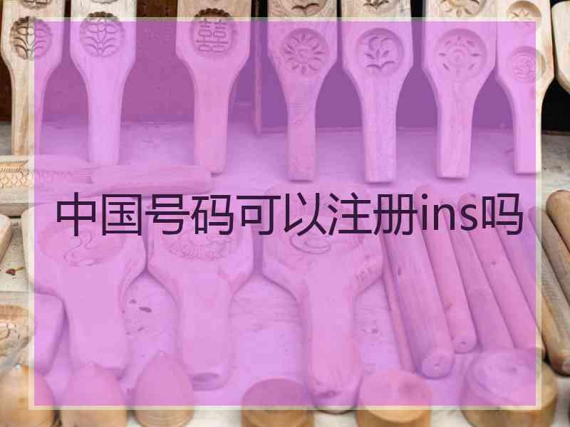 中国号码可以注册ins吗