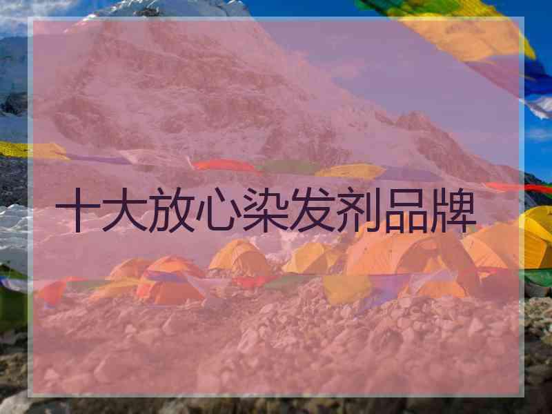 十大放心染发剂品牌