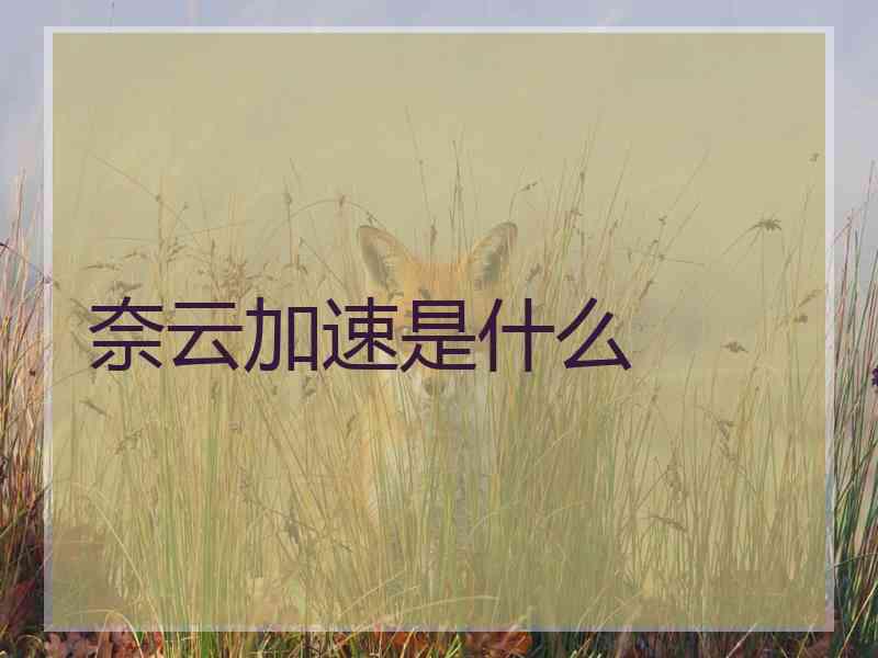 奈云加速是什么