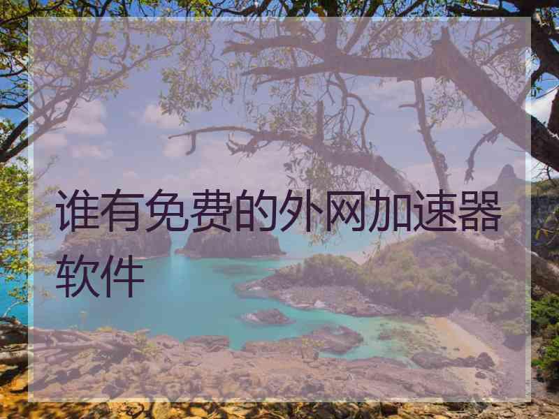 谁有免费的外网加速器软件