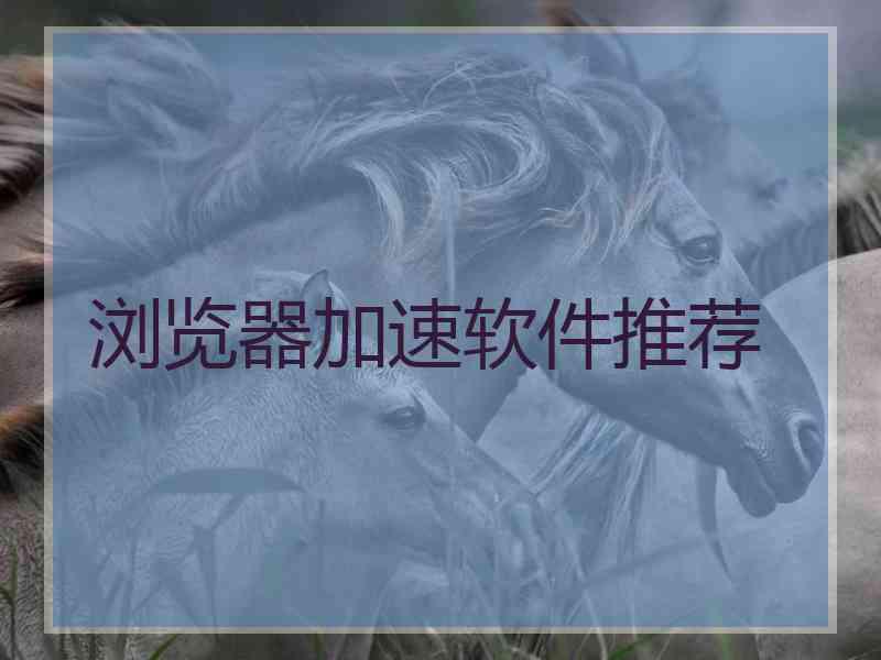 浏览器加速软件推荐