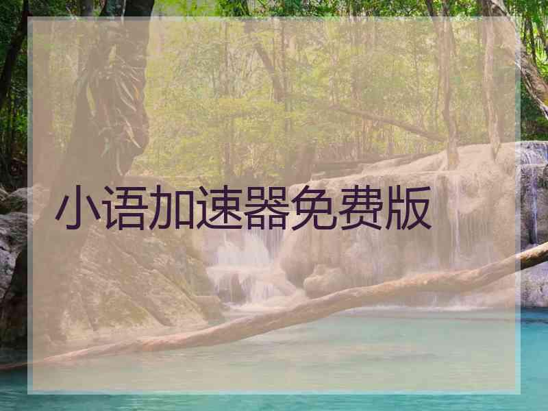 小语加速器免费版