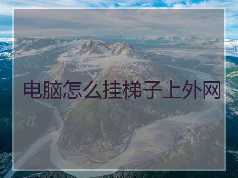 电脑怎么挂梯子上外网