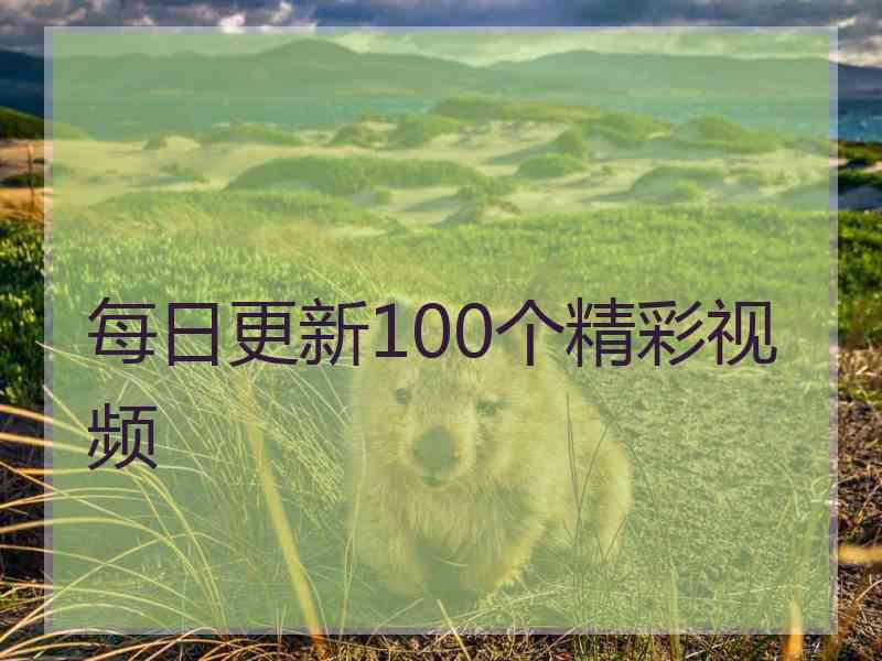 每日更新100个精彩视频