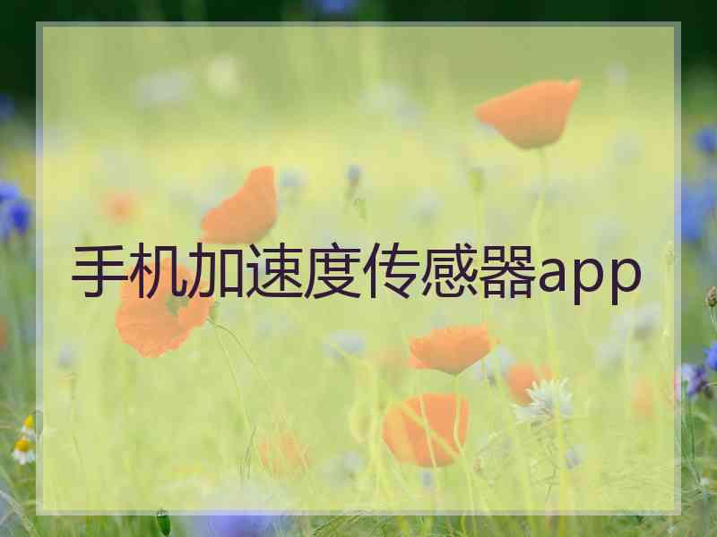 手机加速度传感器app