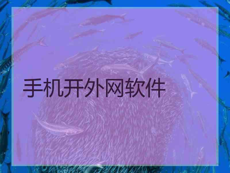 手机开外网软件