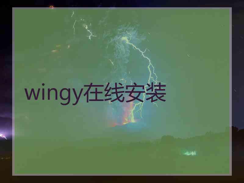 wingy在线安装