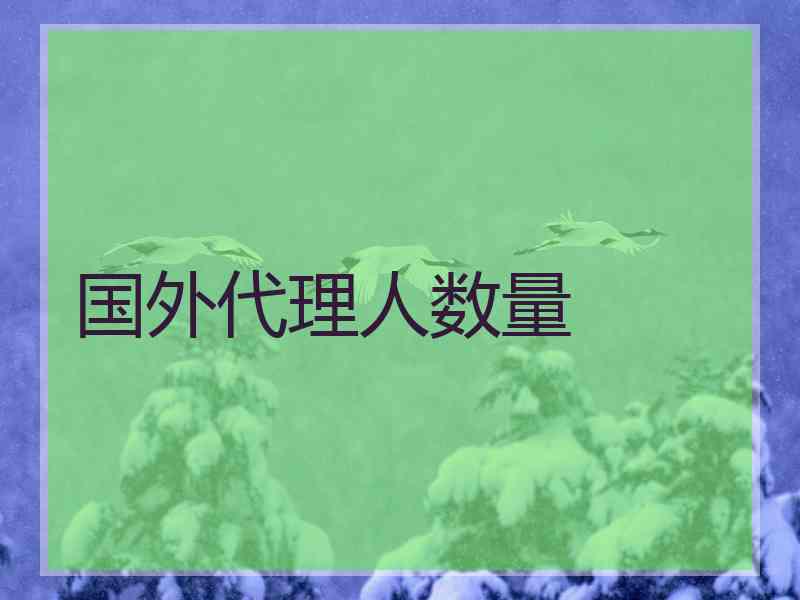 国外代理人数量