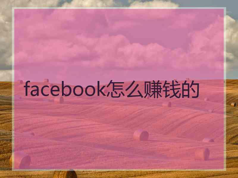 facebook怎么赚钱的
