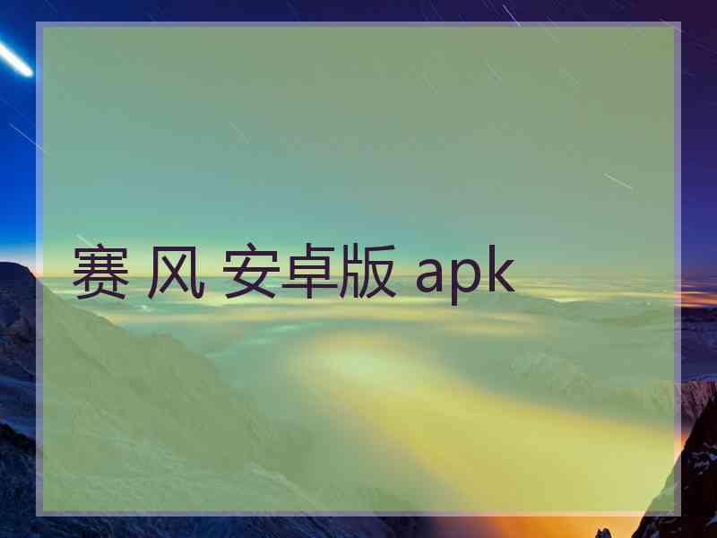 赛 风 安卓版 apk