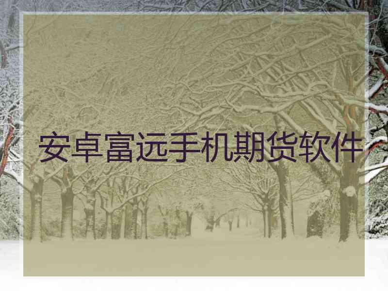 安卓富远手机期货软件