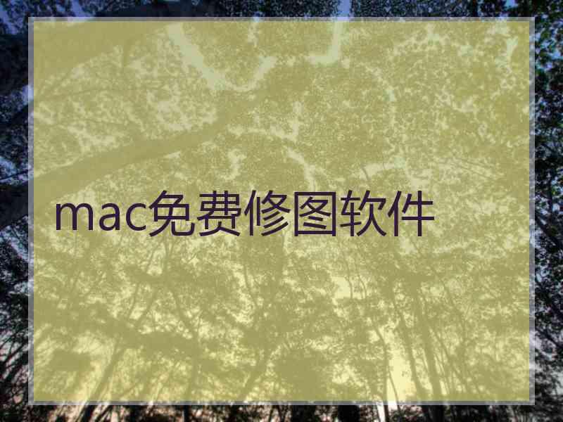 mac免费修图软件