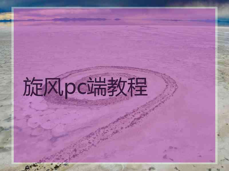 旋风pc端教程