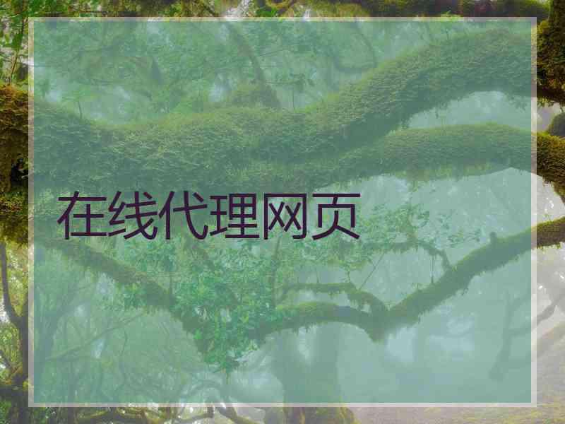 在线代理网页