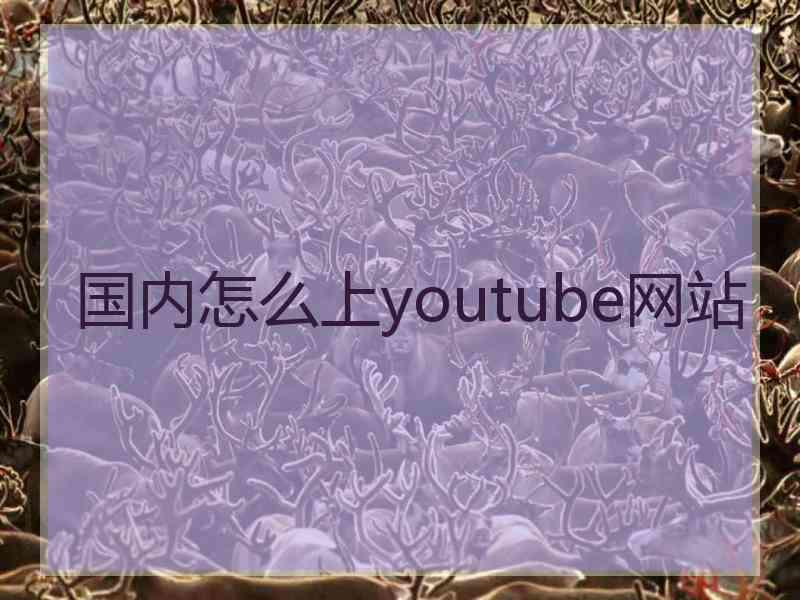 国内怎么上youtube网站