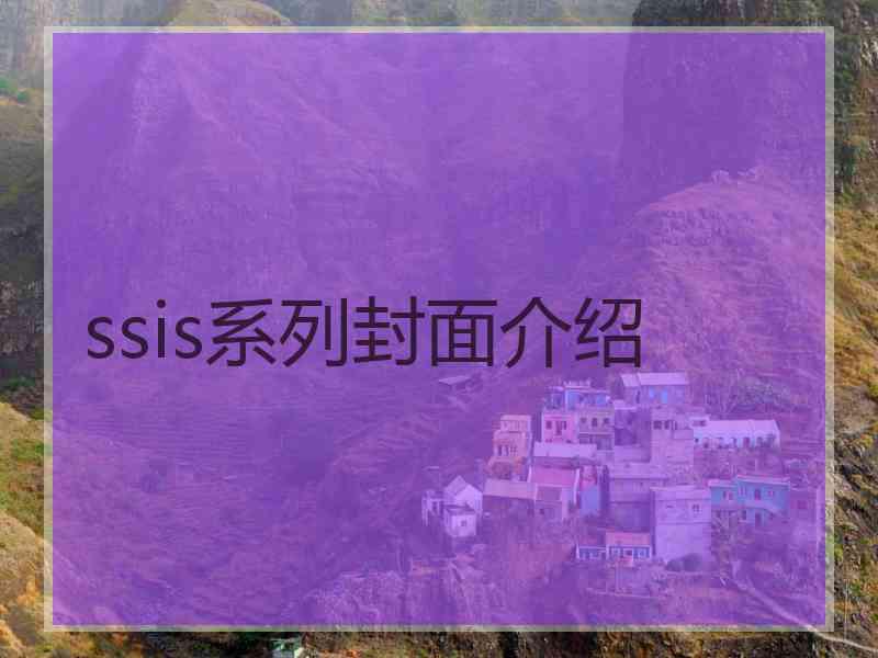 ssis系列封面介绍