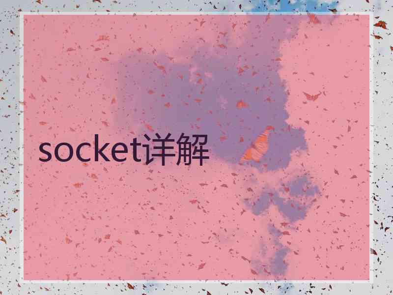 socket详解