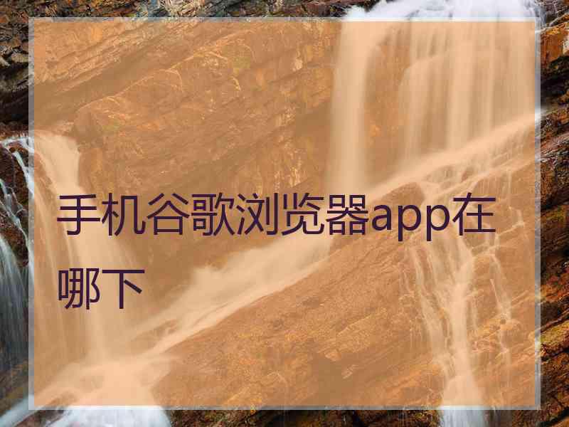 手机谷歌浏览器app在哪下