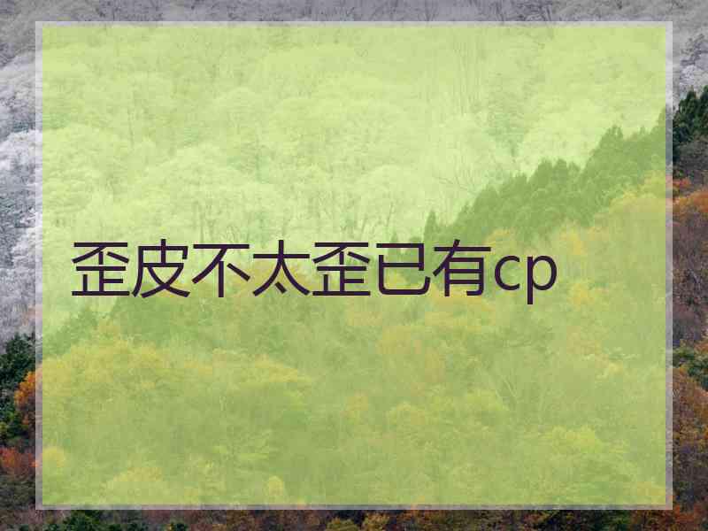 歪皮不太歪已有cp