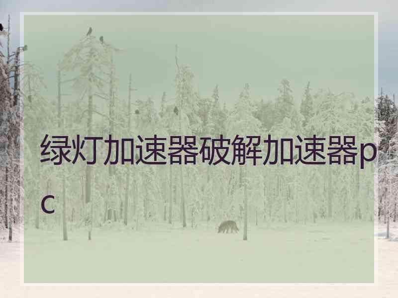 绿灯加速器破解加速器pc