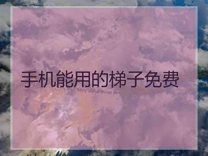 手机能用的梯子免费